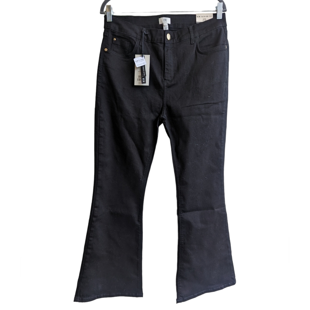River Island New Fashion Fit Black Flare Jean